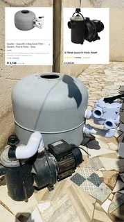 .75 kw pump & 3 bag filter