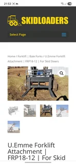 Ueme Pallet Forks - Skidsteer Attachment