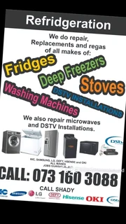 Fridge freezer and service washing machine air conditioning