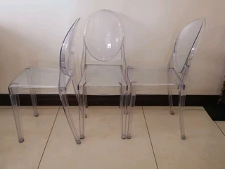 Ghost chairs 1 arm chair and 3 dinning chairs sold per each