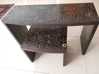 Console/Desk/Server plus a matching side table.