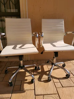 Elegant swivel office chairs, price is for both.