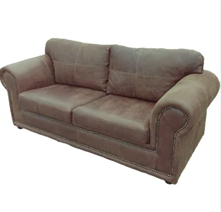 Afrika 2.5 Seater Couch -exotic Genuine Full Leather Brown