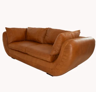 Regal 2 seater couch -Exotic genuine Full leather Tan