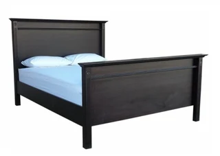 Grandeur Queen Bed Extra Length Wood Veneer Mahogany