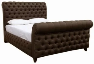 Chesterfield Bed Queen Pu Brown