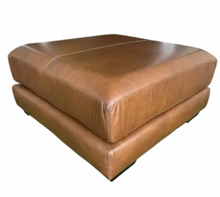 Genuine Full Leather Living Modular Ottoman Exotic Chestnut