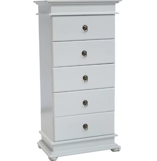 Grandeur 5 chest of Drawers 5 drawer Painted White