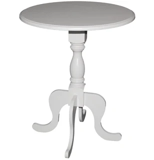 Grandeur Lamp Table (550 Diameter) Veneer White