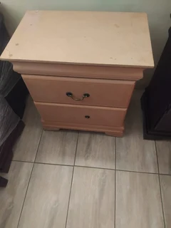 Sleigh 2 Drawer Pedestal Raw