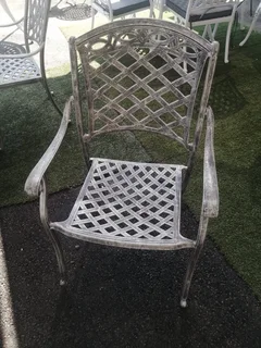 Aluminium Knight Arm Chair Silver