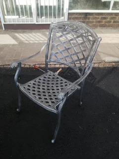 Aluminium Knight Arm Chair Silver