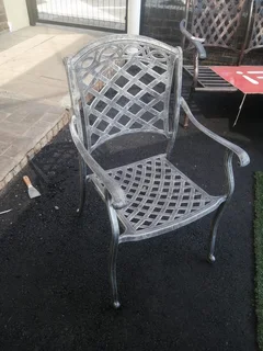 Aluminium Knight Arm Chair Silver