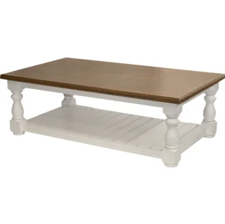French Coffee Table (1400 X 800) 2 Toned Oak Veneer Wash and French white