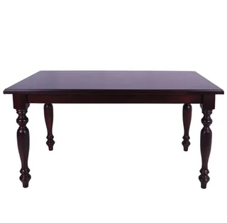 French Wood Veneer 6 Seater Dining Table (1500 x 900) Veneer Mahogany