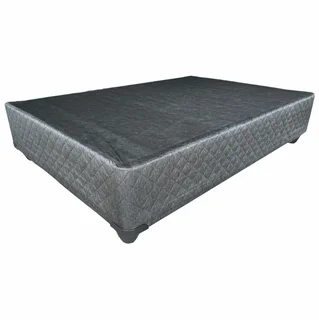 Double Bed Base Jacquard Charcoal  - extra length (12 year warranty)
