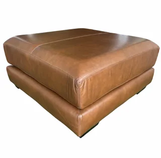 Genuine Full Leather Living Modular Ottoman Exotic Chestnut