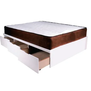Basebed With 3 Drawers Double Painted White (Standard length) (Excl. Mattress)