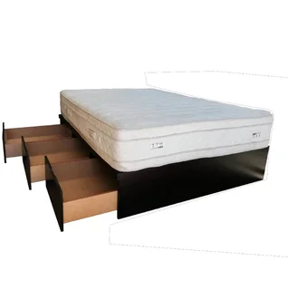 Basebed With 3 Draw Queen Standard length Painted Bordeaux (Excl. Mattress)