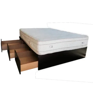 Basebed With 3 Draw Queen Extra length Painted Bordeaux (Excl. Mattress)