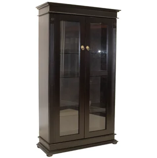 Grandeur Bookcase (1040 X 1890) Glass Doors Painted Bordeaux