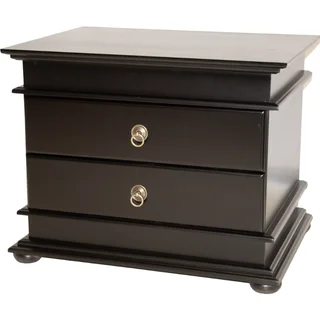 Grandeur Pedestal 2 Drawer Painted Bordeaux