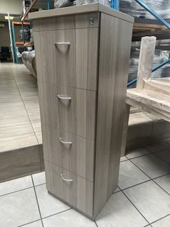 Impact 4drw File Cabinet aged Oak &#43; Silver Hanlde