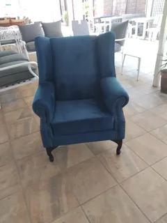 Classic Wingback Suede Navy Blue