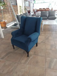 Classic Wingback Suede Navy Blue