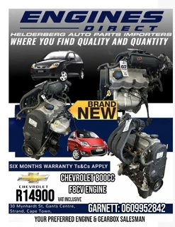 Brand New Chevrolet 800cc Spark F8cv Distributor Type  Engine Available