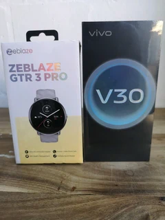 Vivo V30 5G 512GB Dual Sim Black Plus ZEBLAZE GTR 3 PRO WATCH Brand New Factory Sealed In The Box.