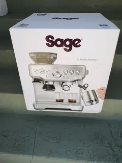 Sage Barista Express Automatic Coffee Machine Stainless Steel Brand New Factory Sealed In The Box.