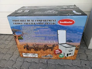 SnoMaster 42L Stainless Steel Portable Fridge Freezer Dual Compartment SMDZ-TR42D Brand New Sealed.