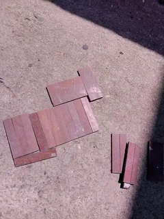 Five finger reclaimed parquet flooring blocks for sale in perfect condition
