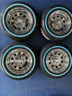 14 Inch Steel Chrome Modular Design Rim Set+tyres