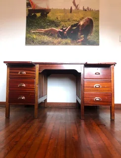 Solid Mahogany Antique Desk