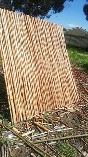 Wooden fence latle and Roll on grass