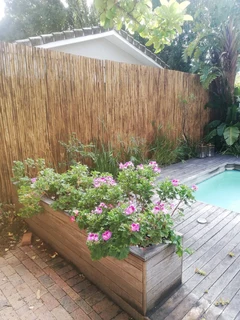 Wooden fence latle and Roll on grass