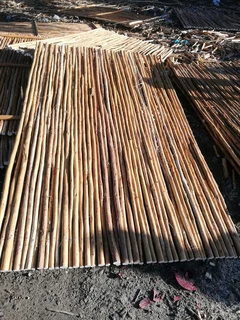 Wooden fence latle and Roll on grass