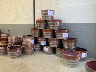 Garden Barrel Planters - French Oak wine Barrels - Barrel Westwood &amp; Co (Pty) Ltd. R450 each!