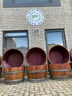 Garden Barrel Planters - French Oak wine Barrels - Barrel Westwood &amp; Co (Pty) Ltd. R450 each!