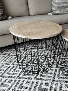 Nested Side Tables (Set of 2) Iron Wrought