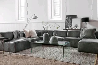 Coricraft Congo genuine leather modular lounge suite