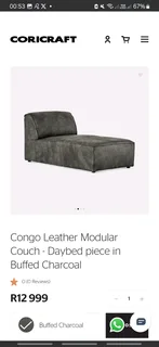 Coricraft Congo genuine leather modular lounge suite