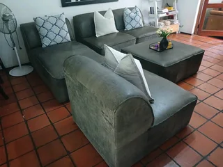 Coricraft Congo genuine leather modular lounge suite