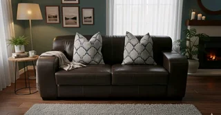 Rochester genuine leather 3 seater couch