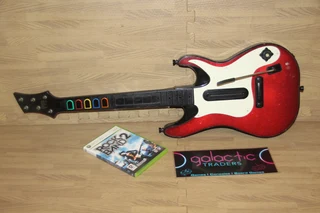 Xbox 360 Guitar Hero Guitar with Rock Band 2 game