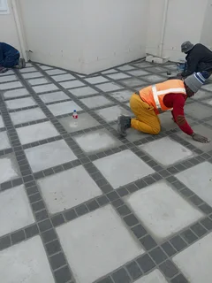 Fresh lawn and landscaping