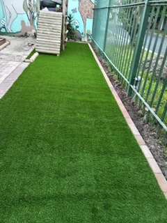 Fresh lawn and landscaping