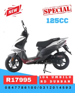 SCOOTER 125CC    SPECIAL  XXX MOTOCYCLE  [ 104 UMBILO ROAD DURBAN